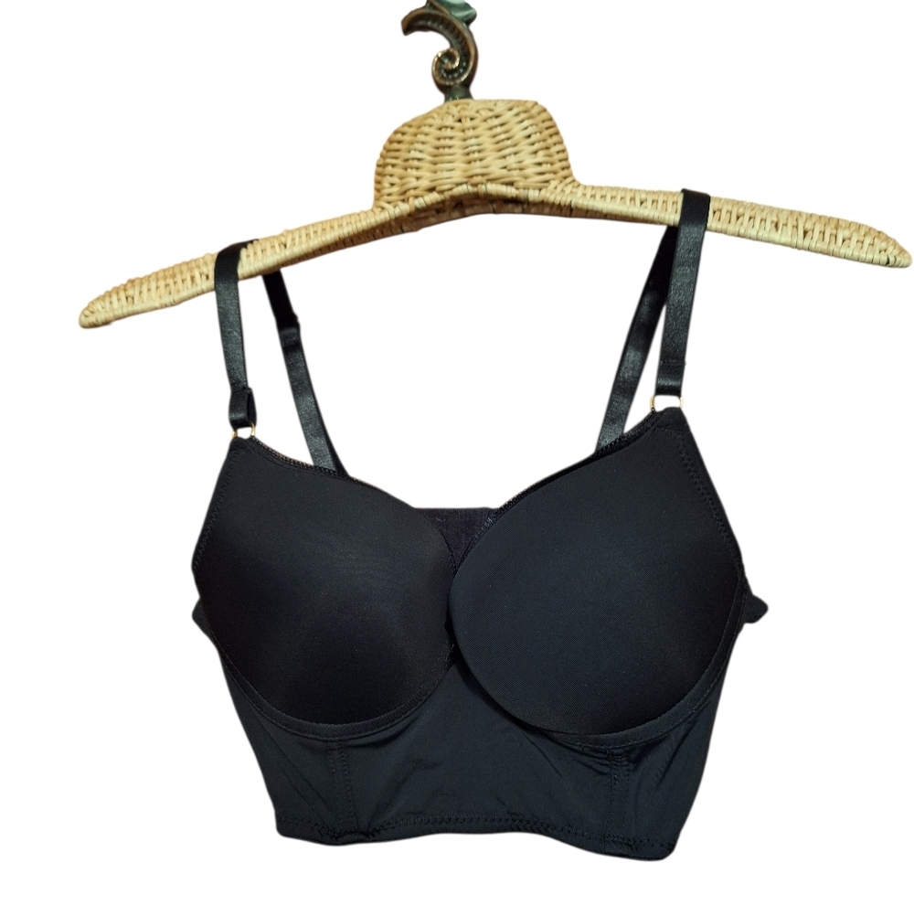 Daisy Fuentes Black Longline BRA Underwire 34B